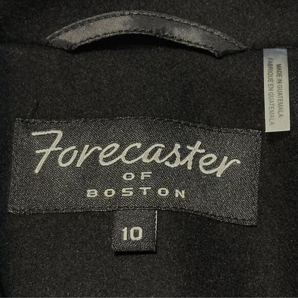 Forecaster of Boston Wool Blend Black Mid Length Winter Coat Women’s Size 10 NWT - Picture 3 of 9